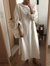 Load image into Gallery viewer, Casual Solid Color Round Neck Loose Dress