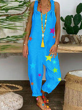 Load image into Gallery viewer, Bohemian Style Vintage Casual Loose Jumpsuit