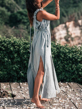 Load image into Gallery viewer, Retro Twist Rope High Waist Sleeveless Beach Casual Dress