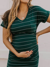 Load image into Gallery viewer, Striped Maternity Dress