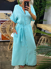 Load image into Gallery viewer, Casual Loose V-Neck Maxi Dress