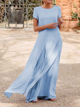 Load image into Gallery viewer, Women's Round Neck Short Sleeve Elegant Suits for Summer