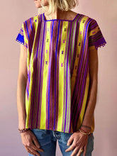 Load image into Gallery viewer, Fashion Casual Round Neck Embroidered Striped Top