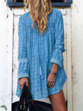 Load image into Gallery viewer, Bohemian Vintage Long Sleeve Printed Dress