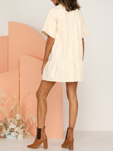 Load image into Gallery viewer, High Waist Button Workwear Casual Dress with Pockets