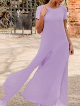 Load image into Gallery viewer, Women's Round Neck Short Sleeve Elegant Suits for Summer