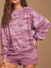 Load image into Gallery viewer, Casual Loose Camouflage Printed Two-piece Suit