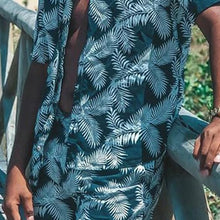 Load image into Gallery viewer, Men Leaves Printed Two-Piece Suit