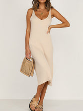 Load image into Gallery viewer, Sexy Solid Color V-neck Strapless Sleeveless Dress