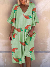 Load image into Gallery viewer, Printed Loose Casual Dress