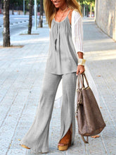 Load image into Gallery viewer, Simple Casual Loose Sling Top Pants Set