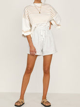Load image into Gallery viewer, Casual Striped Top and Shorts Two-piece Set