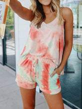 Load image into Gallery viewer, Casual Round Neck Sling Sleeveless Tie-dye Two-piece Suit
