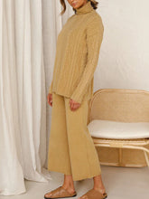 Load image into Gallery viewer, Casual Loose Solid Color High-neck Two-piece Suit
