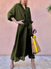 Load image into Gallery viewer, V-neck Solid Color Loose Dress