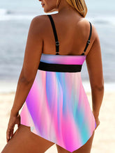 Load image into Gallery viewer, Lace Up Spaghetti Strap Multicolor Swimdress Sexy Swimsuit