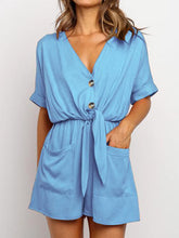 Load image into Gallery viewer, V Neck Pockets Romper