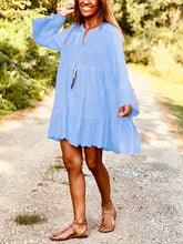 Load image into Gallery viewer, Bohemian Casual Loose V Neck Maxi Sleeve Dress