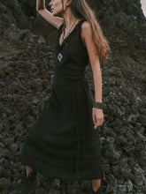 Load image into Gallery viewer, Solid Color Twist Tie Sling Maxi Dress