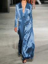 Load image into Gallery viewer, Fashion Solid Color Deep V-Neck Women's Suit