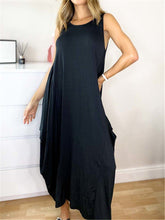 Load image into Gallery viewer, Elegant Loose Solid Color Sleeveless Casual Dress