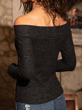 Load image into Gallery viewer, Wool Blend Off Shoulder Sweater Casual Tops