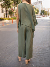 Load image into Gallery viewer, Round Neck Long Sleeves Solid Color Loose Suit