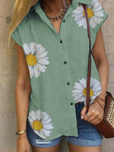 Load image into Gallery viewer, V-Neck Short Sleeve Shirts Button Tops