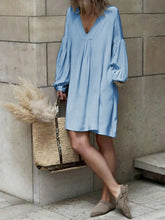 Load image into Gallery viewer, Fashionable Solid Color Casual Dress