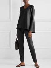 Load image into Gallery viewer, Pure Color V-Neck Casual Long Sleeve Suit