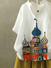 Load image into Gallery viewer, Printed Casual Short Sleeve Shirts & Tops