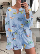 Load image into Gallery viewer, Simple Casual Loose Top Pants Romantic Idyllic Butterfly Suit
