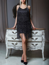 Load image into Gallery viewer, Sling V-neck Tassel Evening Dress