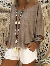 Load image into Gallery viewer, Round-Neck Loose Long-Sleeved Shorts Set