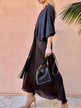 Load image into Gallery viewer, V-neck Solid Color Loose Dress