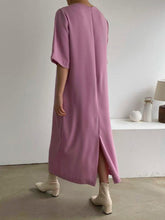 Load image into Gallery viewer, Simple And Loose Casual Comfortable Round Neck Maxi Dress