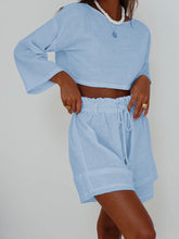 Load image into Gallery viewer, Casual Loose Solid Color Long Sleeve Two-piece Suit