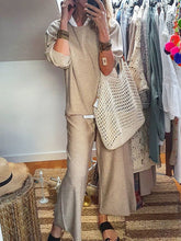 Load image into Gallery viewer, Casual Loose-sleeved Solid Color Two-piece Suit