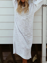 Load image into Gallery viewer, Long Sleeve Round Neck Solid Color Casual Dress