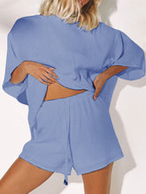 Load image into Gallery viewer, Simple Casual Loose Comfortable Soft Top Shorts Suit