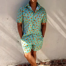 Load image into Gallery viewer, Men Floral Print Two-Piece Set