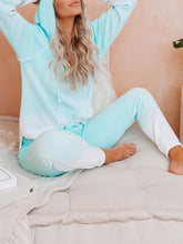 Load image into Gallery viewer, Waterfall Cotton Blend Pocketed Ombre Hoodie