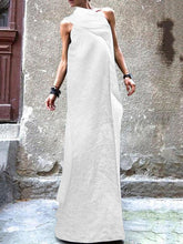Load image into Gallery viewer, Split-joint Sleeveless Linen Dress