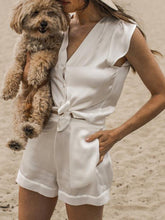 Load image into Gallery viewer, V-neck Solid Color Casual Suit