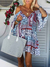 Load image into Gallery viewer, Print Off Shoulder Dress