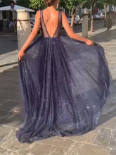 Load image into Gallery viewer, Elegant Backless Solid Color Maxi Dress