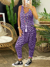 Load image into Gallery viewer, Casual Retro Loose Leopard Jumpsuit