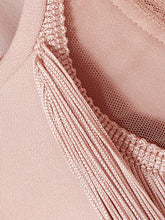 Load image into Gallery viewer, Tulle-paneled Fringed Mini Dress