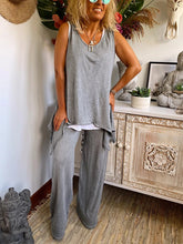 Load image into Gallery viewer, Simple Casual Loose Top Pants Set