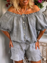 Load image into Gallery viewer, Casual Loose Short Sleeve Shirt Shorts Suit